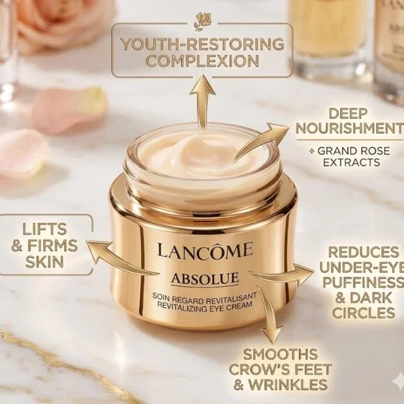 Lancôme Absolue Eye Cream 20ml Revitalizing Anti-Aging Dark Circles & Puffiness - Picture 5 of 5